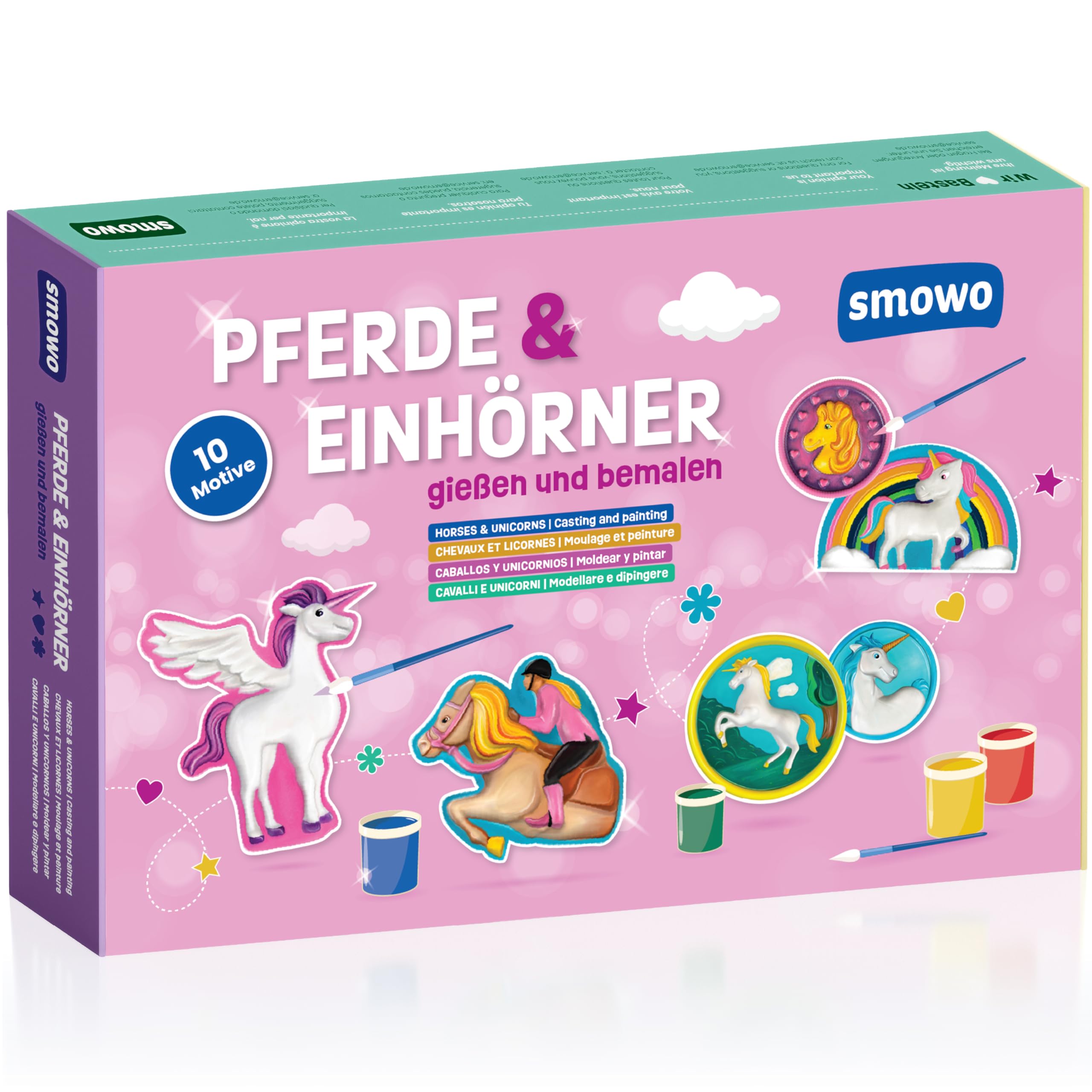 Smowo Pferde und Einhörner Gießset – Kreativset zum Gestalten