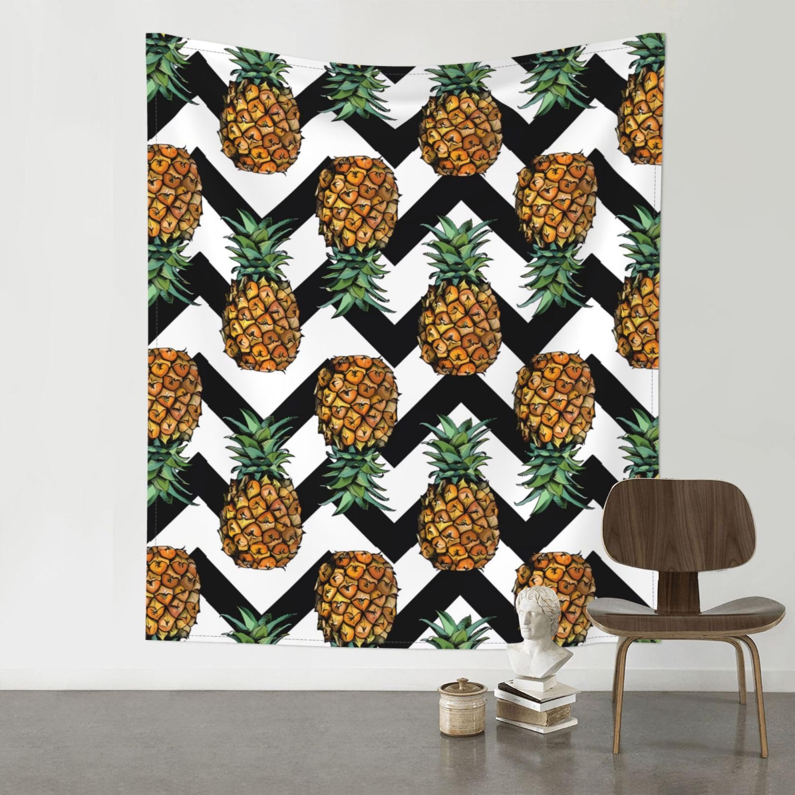 YYHHAOFA Summer Pineapple Prints 60x51in Wall Tapestry Boho Chic Dorm Decor & Beach Throw Blanket