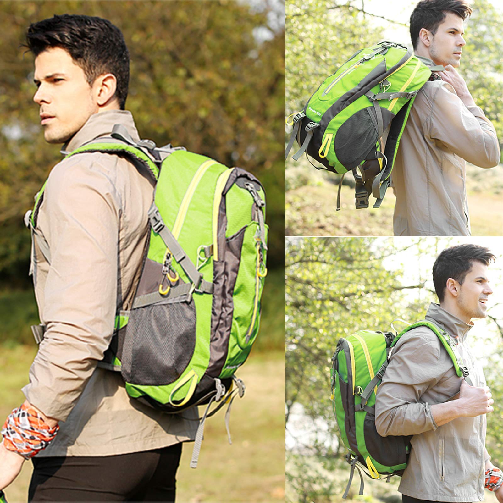 40L Borsa da arrampicata impermeabile Zaino da viaggio Borsa da bicicletta per bici Campeggio Escursione Zaino per laptop Zaino da esterno per uomo Donna Borse sportive