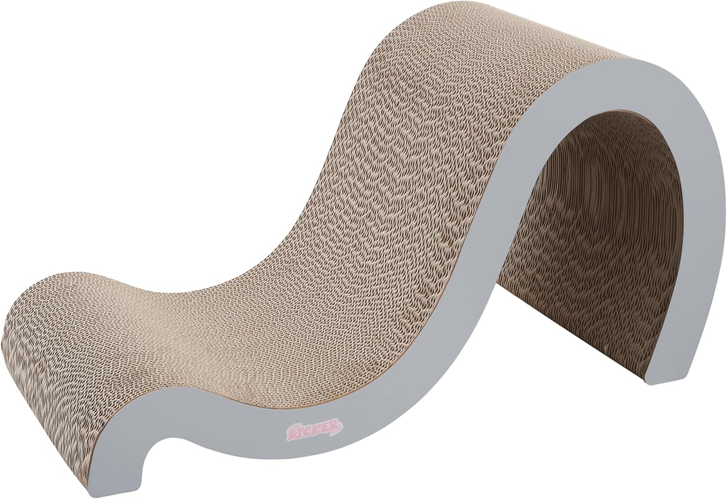 CSR1013E Kona 27" Modern Cardboard Double-Sided Wave Cat Scratcher with Catnip, Fog