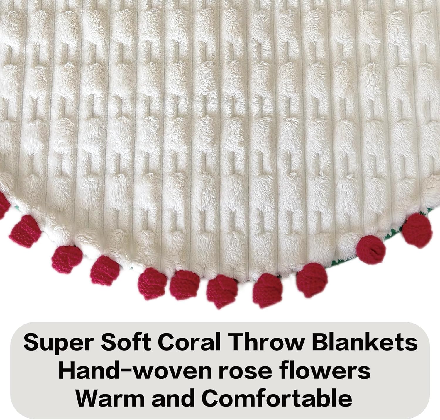 Flowers Bouquet Blanket, Plush Flannel Rose Bouquet Throw Blankets Gifts for Family, Friends for Birthday, Valentine'Day, Home Decor, Bed, Sofa (39 Inches)