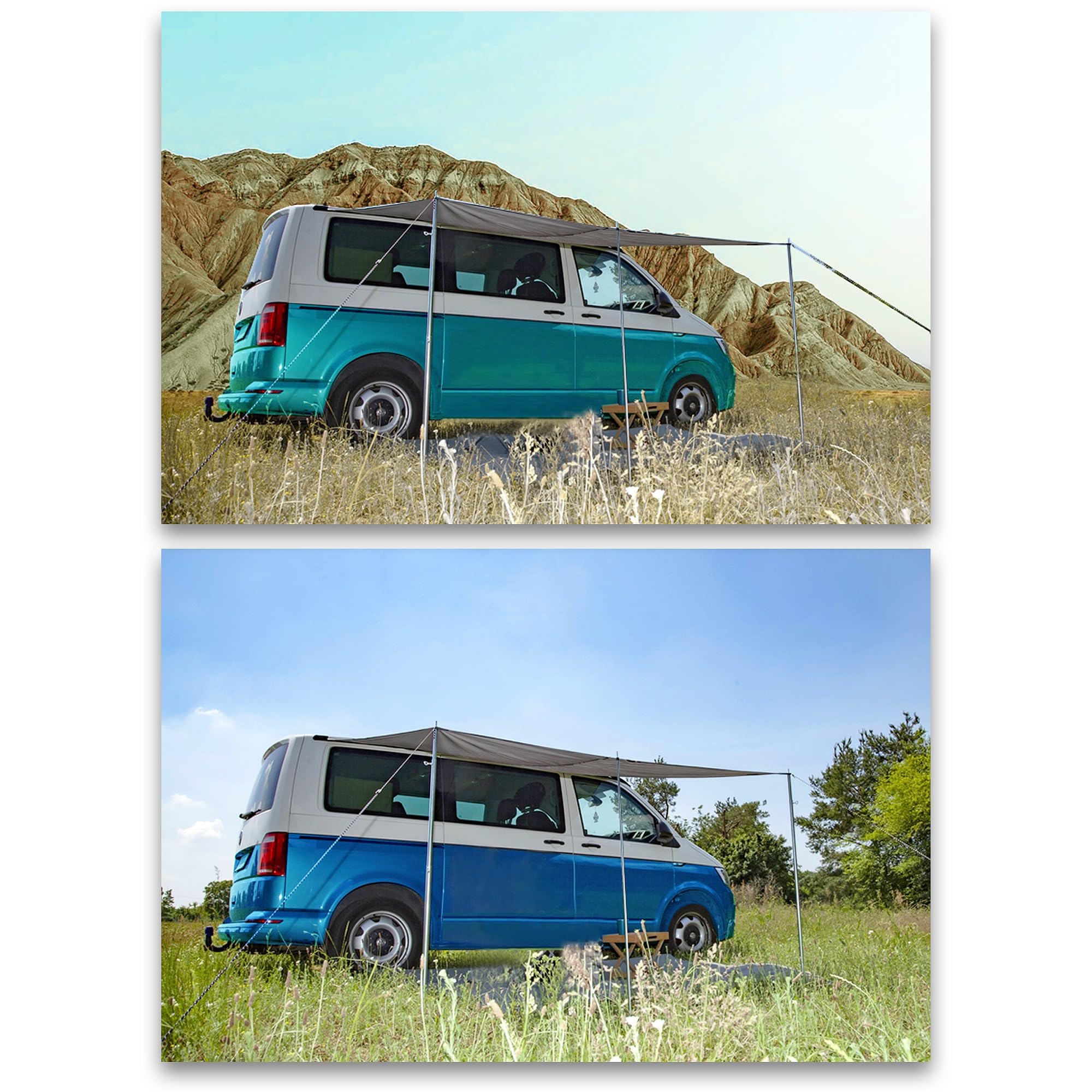 ENVA Auvent de Camping 3x2,4 m Protection Contre Le Soleil et la Pluie Sunblocker pour Camping-Car