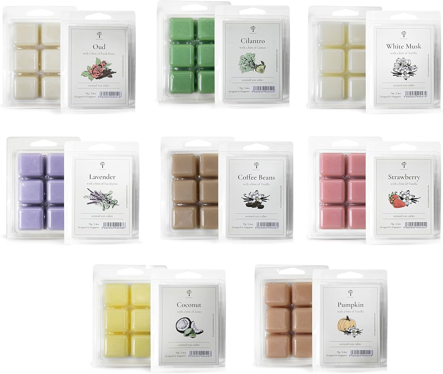 Pristine Scented Wax Melts, Wax Cubes, Scented Soy Wax