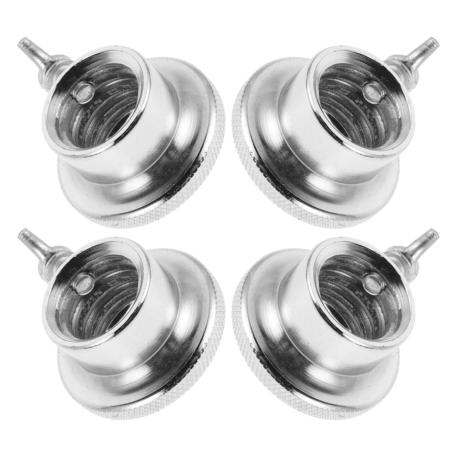 YARNOW Abrazaderas para Mancuernas de Acero Plata Mecanismo de Bloqueo Seguro y Tuercas Antideslizantes para Fitness en Casa, Pack de 4 Unidades