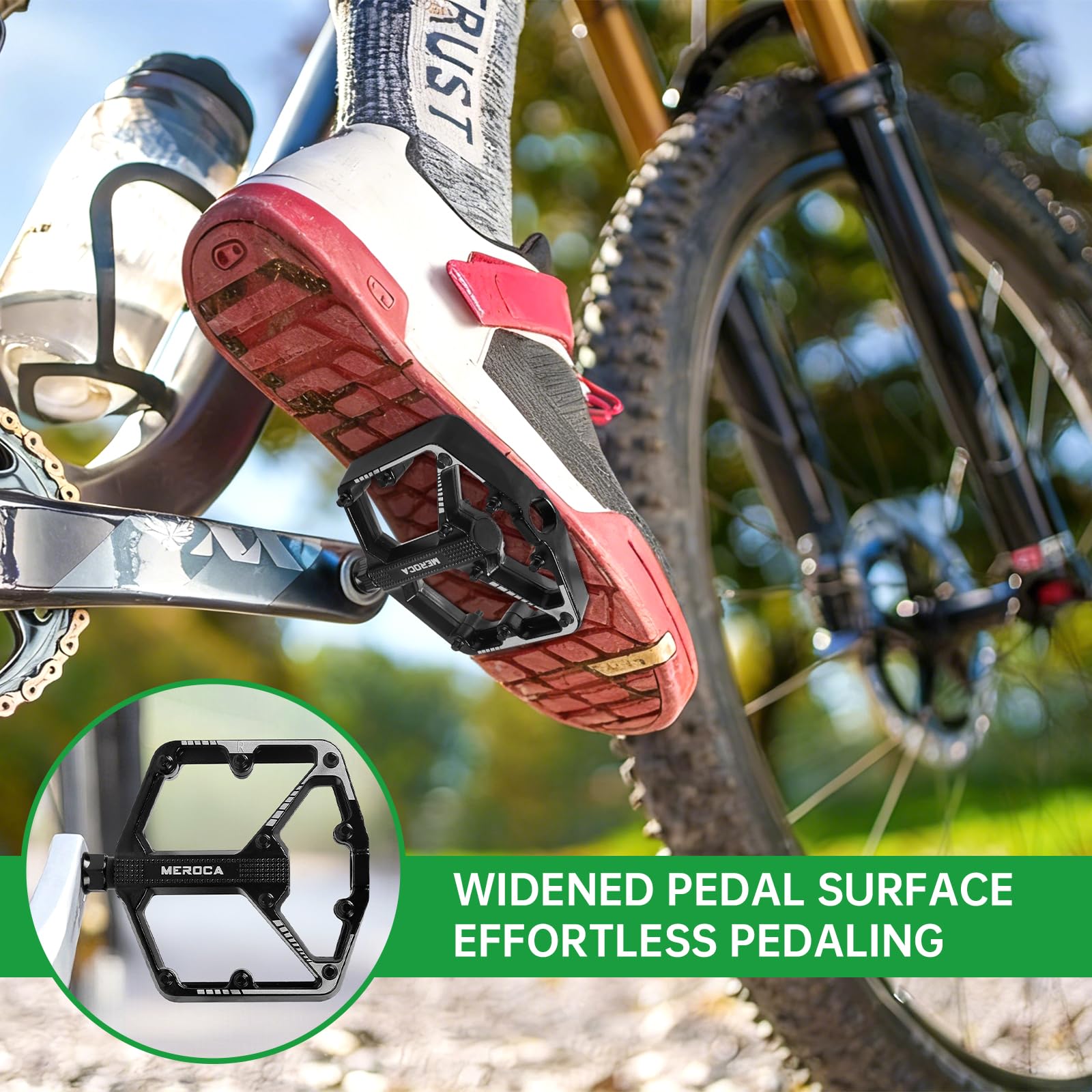 Pedali per Mountain Bike, Set Pedali per Bicicletta, Pedali Antiscivolo