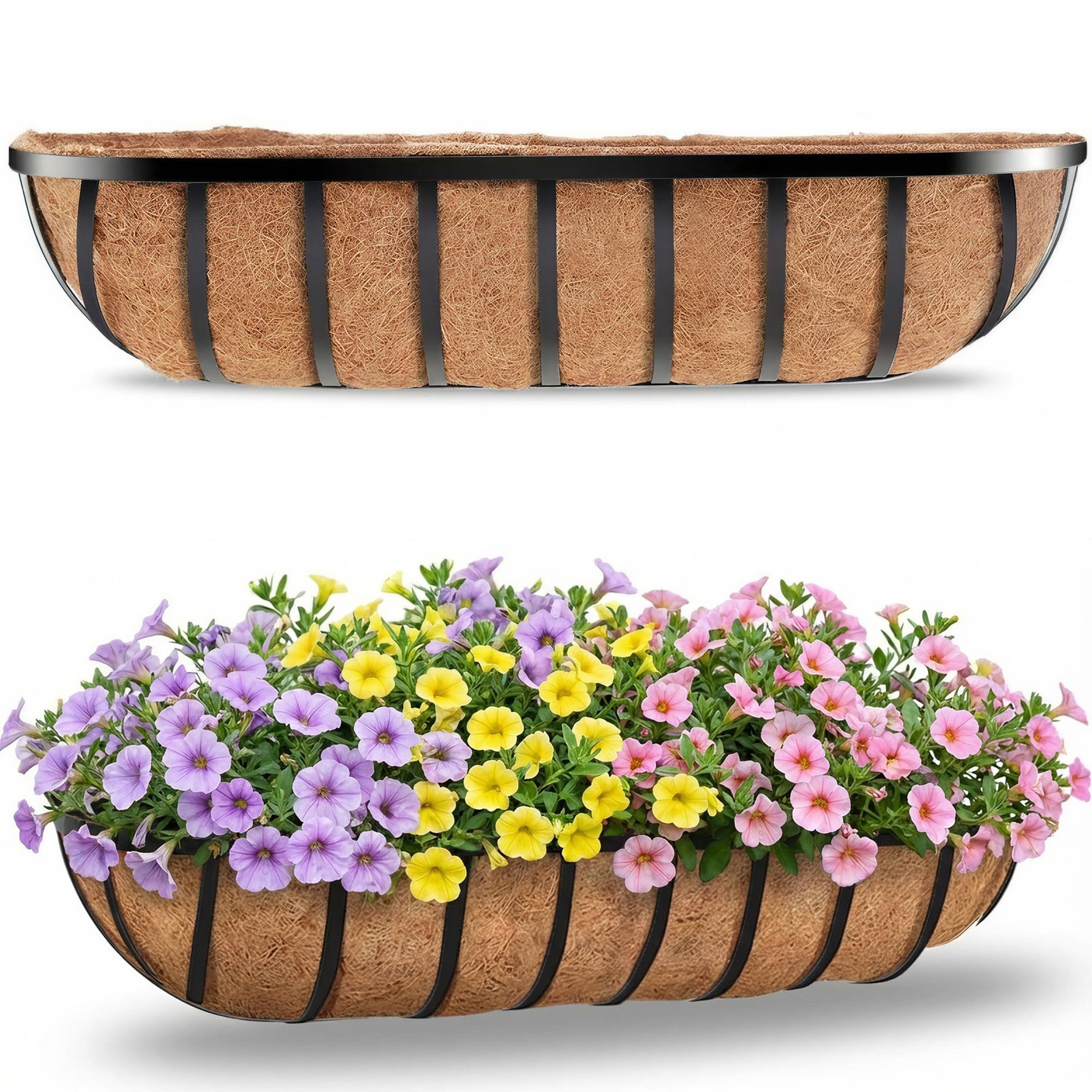 HFHOME 30 Inch Deck Railing Planter Box