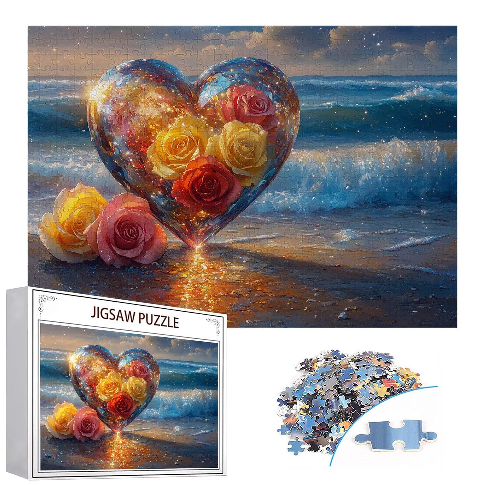Puzzle 3000 elementów miłość puzzle dla dorosłych różowe 122 x 81 cm Unikalne rzemiosło klasyczne 3D drewniana układanka do rodzinnych gier aktywnych, układanka do samodzielnego wykonania nawet do