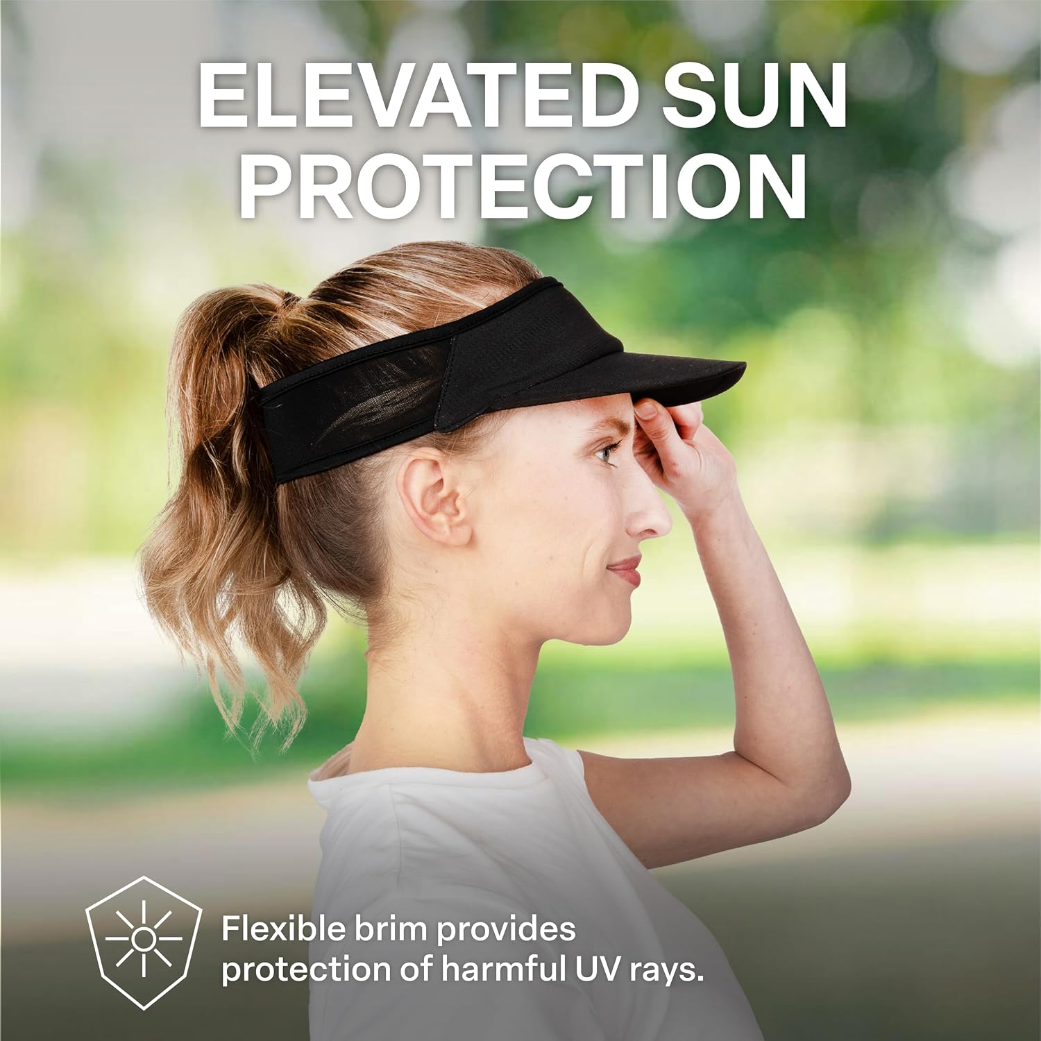 COLD FACTOR Sports Visor Hat for Women and Men - Lightweight Cooling Running Cap with Adjustable Band, Quick-Drying Golf Headwear for Outdoor Activities, Portable Sun Shade, Versatile Accessory, Black