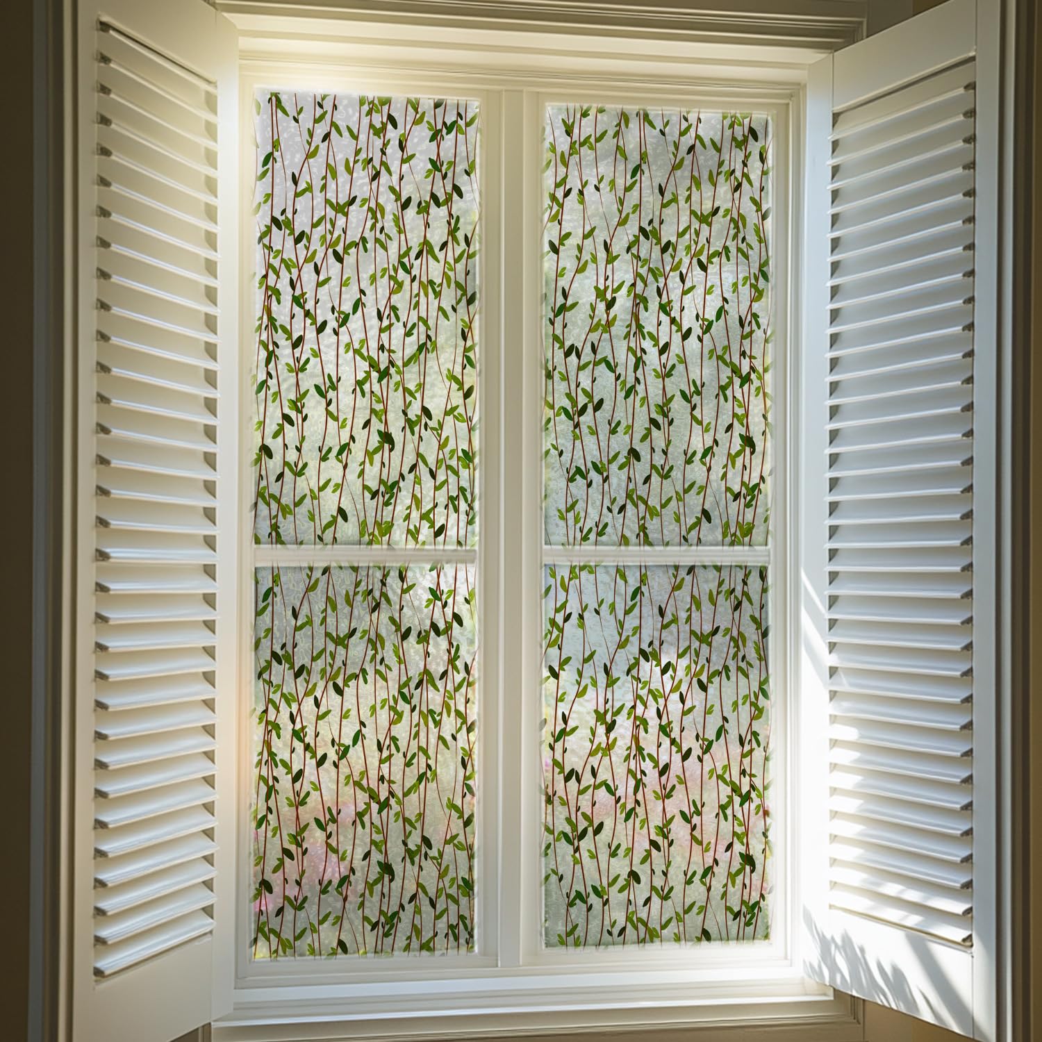 YIXANNX Green Window Film Privacy Solutions Featuring Stunning Hanging