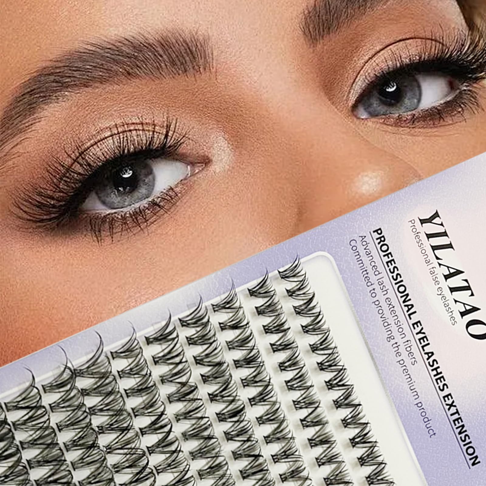 Segmental False Eyelash Set 200pcs 30D 40D 60D 80D Natural Volume Lash Clusters DIY at Home Perfect for
