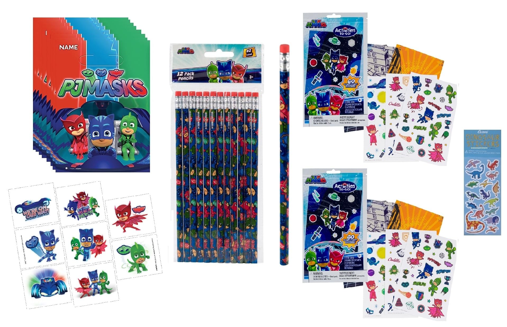 Amazon.com: Unique PJ Birthday Party Supplies Favor Bundle Pack