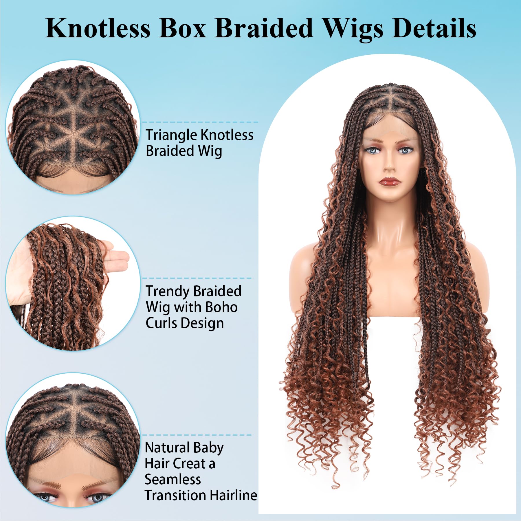 Amazon.com : Olymei Boho Braided Wigs for Black Women  display picture 2