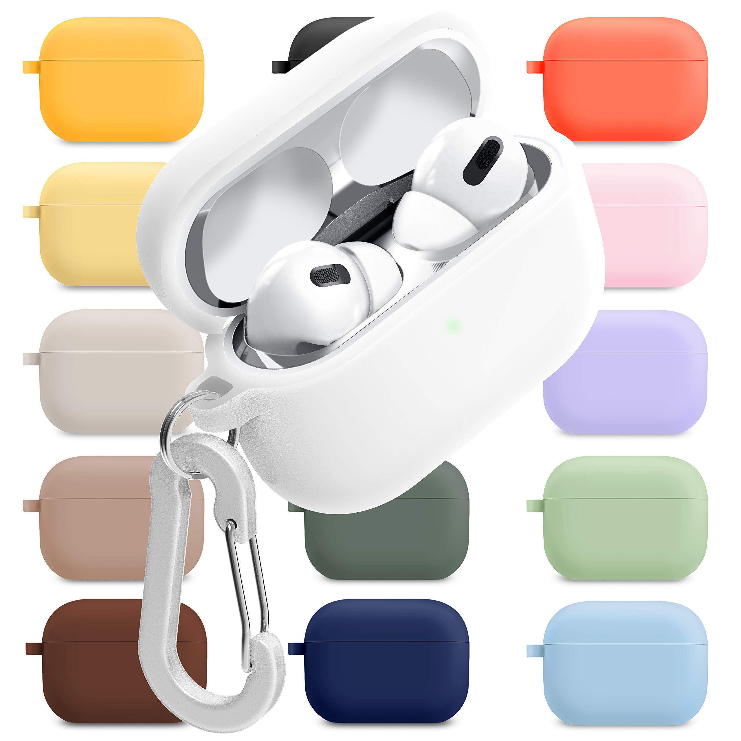 [3 in 1] AirPods Pro 3 Silicone Case + Anti-Lost Carabiner + Dust Guard Metal Film, Protective Cover with Keychain for Apple AirPods Pro3 (2025) — view 30