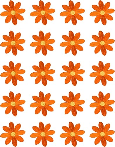 Miniatura 8 de 20 piezas de 2.7 pulgadas de margaritas grandes para planchar, apliques florales bordados para ropa, cortina, almohada, manta, adornos, zapatos,