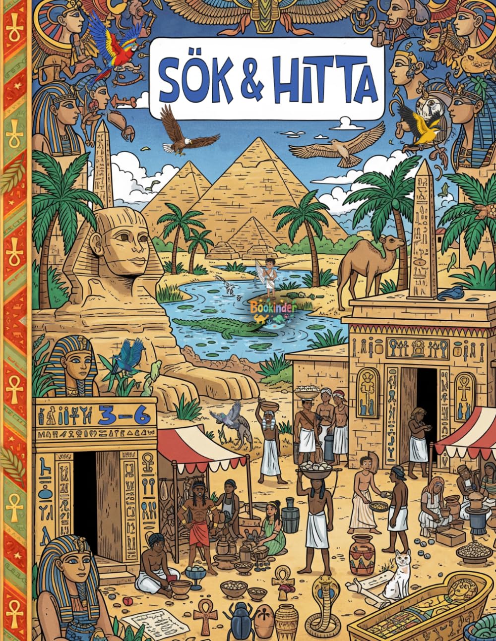 Sök och Hitta: Pyramider, Faraoner, Djur och Gömda Skatter för barn 3–6 år