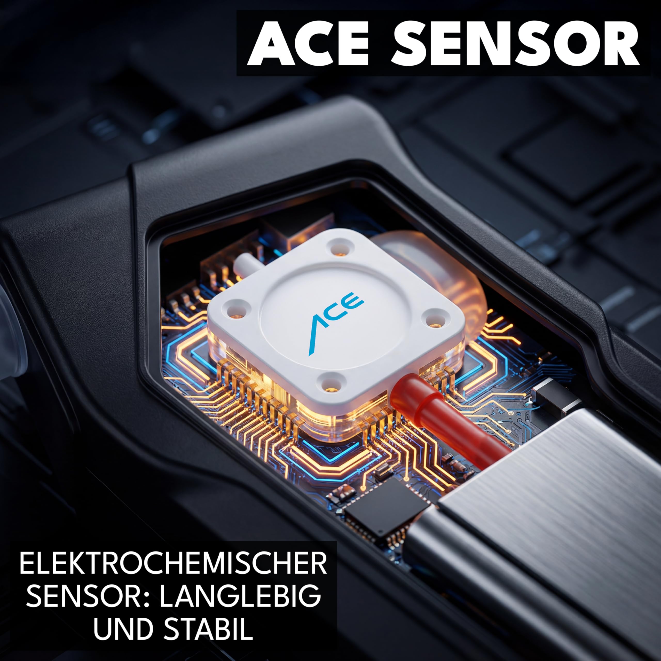 ACE X Alkoholtester Profi-Alkoholmessgerät 99,1% Genauigkeit elektrochemisch polizeigenau