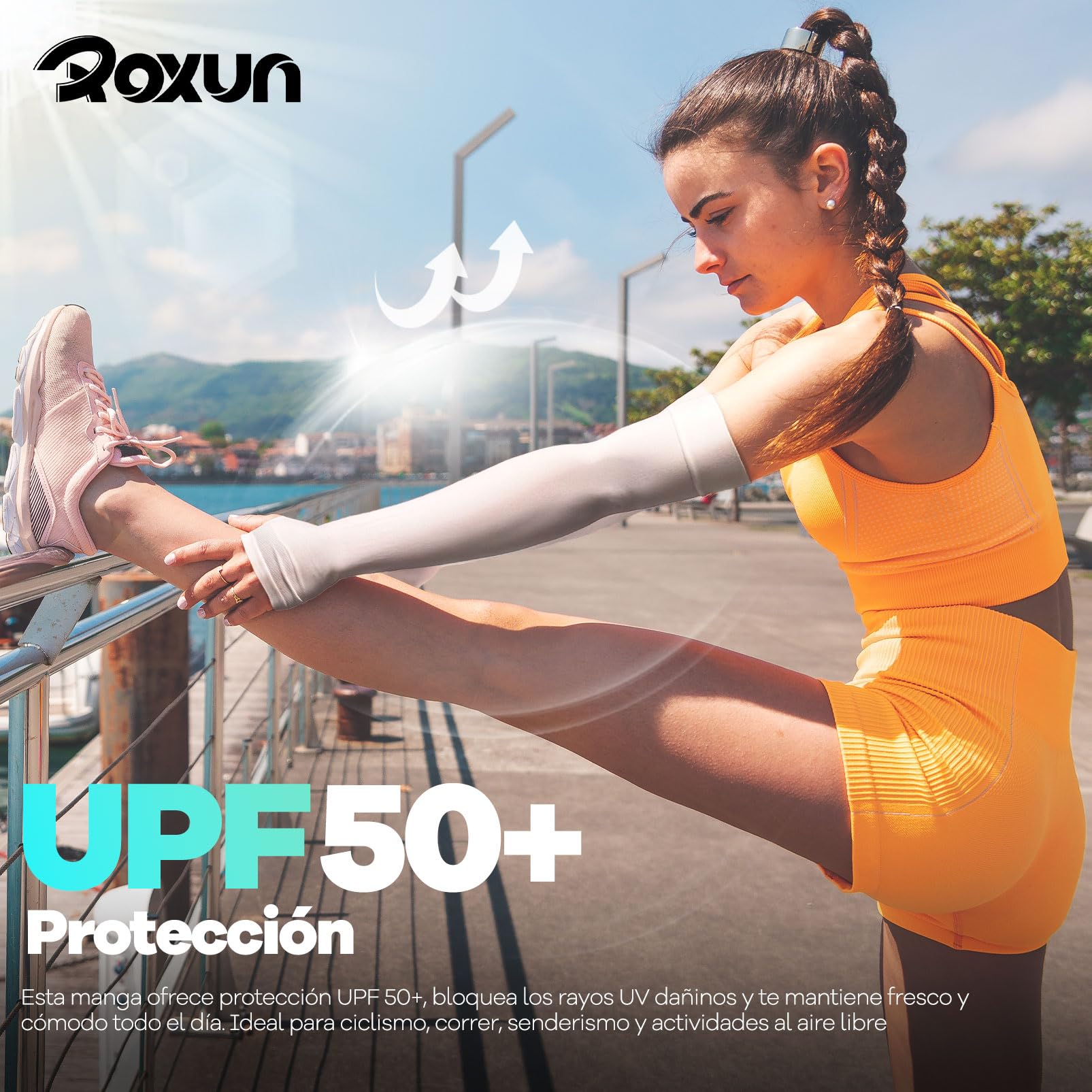 ROXUN Mangas de Brazo Protección UV Compresión Refrescante Cubre Tatuajes