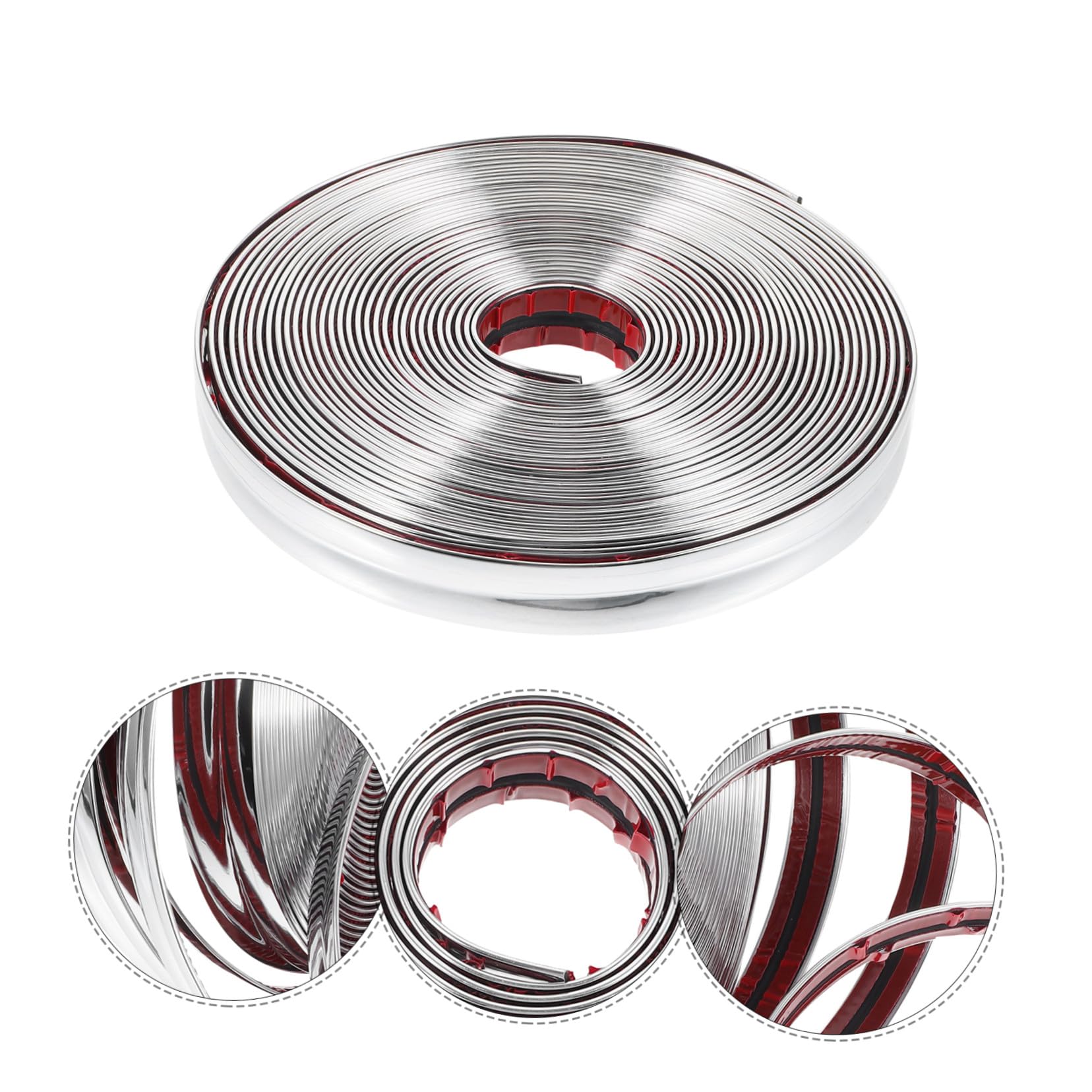 Moldura de Esquina de Pared Flexible Autoadhesiva Pvc Plata