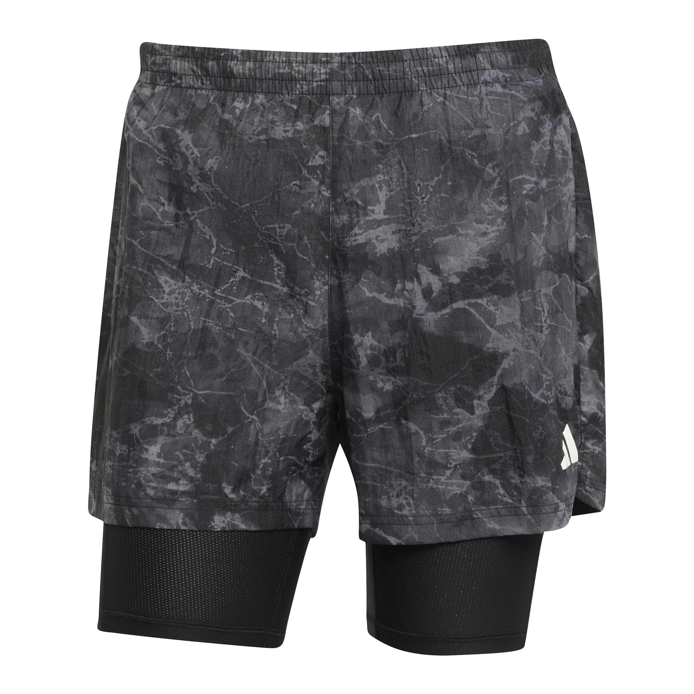 Adidas Mens Running Own The Run 2In1 Printed Sh - Grey