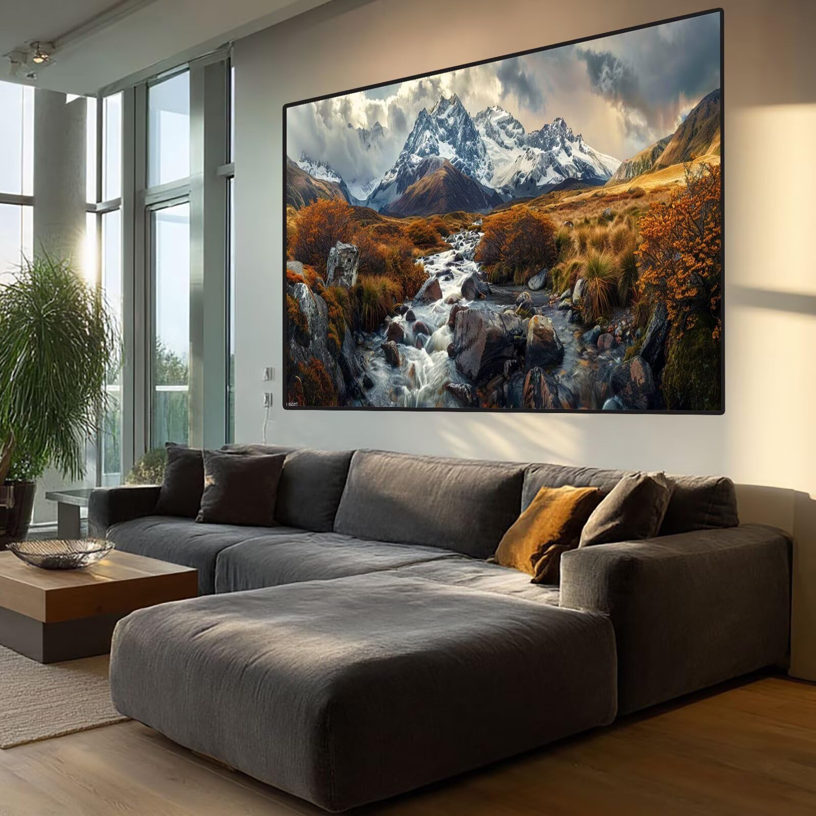 Snow Mountain Diamond Art Grassland Diamond Painting Arts and Crafts dla dorosłych, zestaw do malowania diamentami 5D, dorosłych, Crysta, haft krzyżykowy, zestaw do haftowania dla początkujących