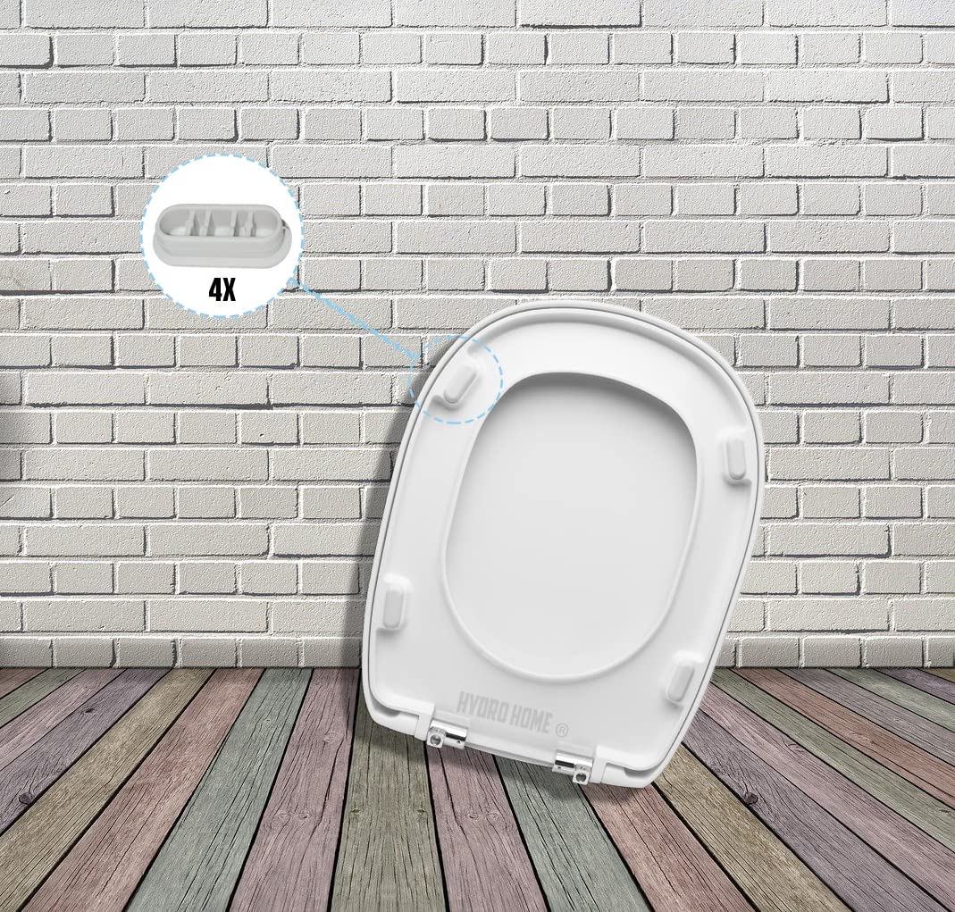 HYDRO HOME Panorama G.S.I Toilet Seat, D-Shaped, Modern, Bright Grey (Ral 7035) - Image 4