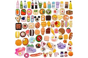 100-Piece Miniature Food and Drink Accessories for Barbie Dolls