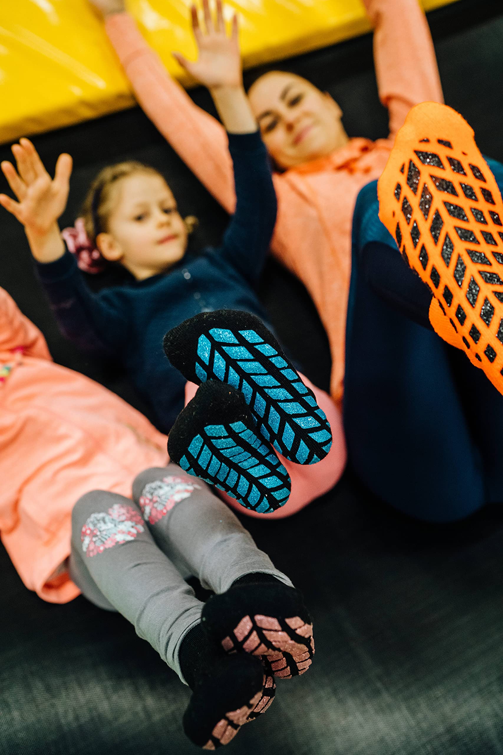 Rainbow Socks - Ninas Calcetines Antideslizantes de Deporte Brillantina