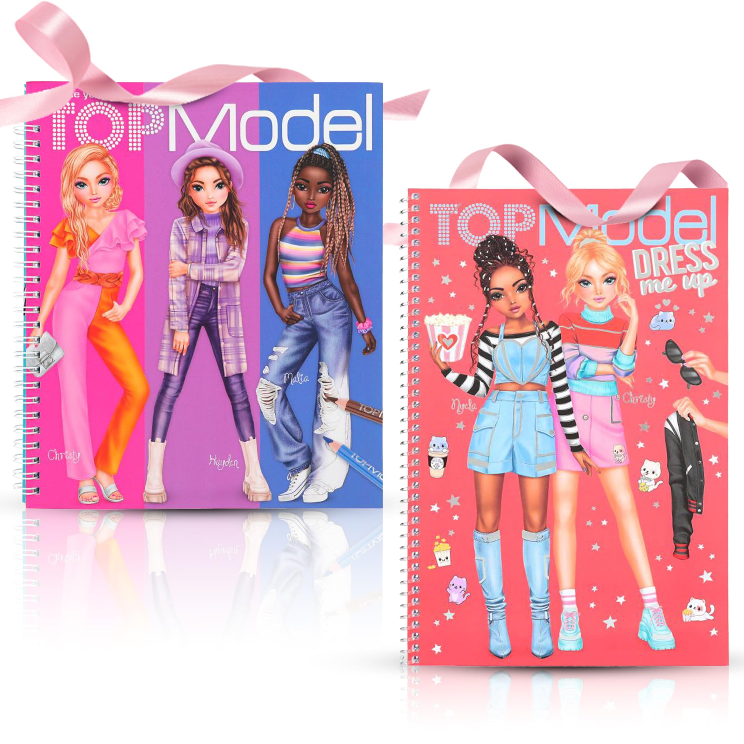 TOPModel - Juego de juego de diseño de moda para niños: TOPModel Dress Me Up CUTIE Star y Create Your TopModel libro para colorear