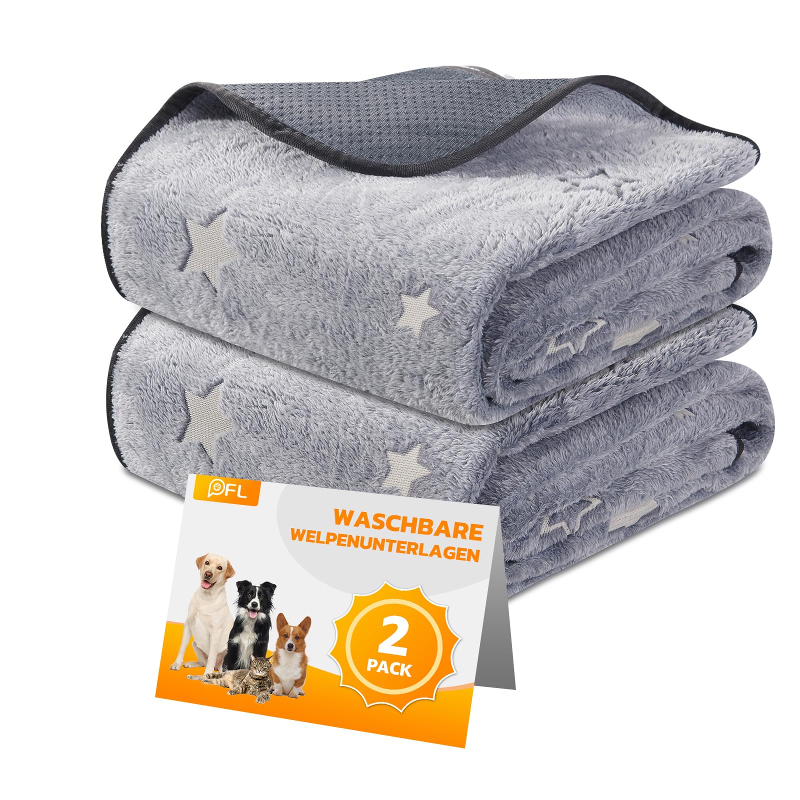 PICK FOR LIFE Haustier-Urinunterlage Waschbar Welpenunterlagen Matte für Hunde Schnell Absorbierend Haustier Hygieneunterlage für Welpen Alte oder Inkontinente Hunde, 70*100cm