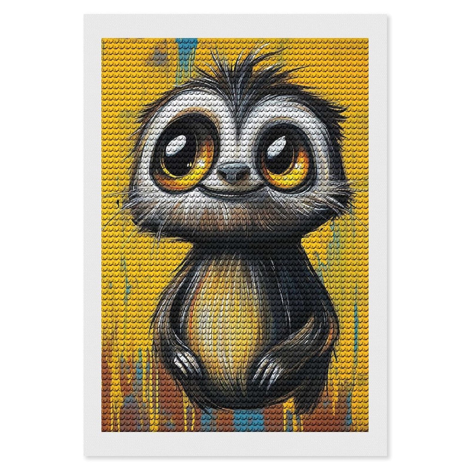 Junmoney Cute Sloth Painting Diamond Painting Set 8"x12", Full Kit Included, Sparkling Round Gems, Farmhouse Decor, Festive Craft Gift