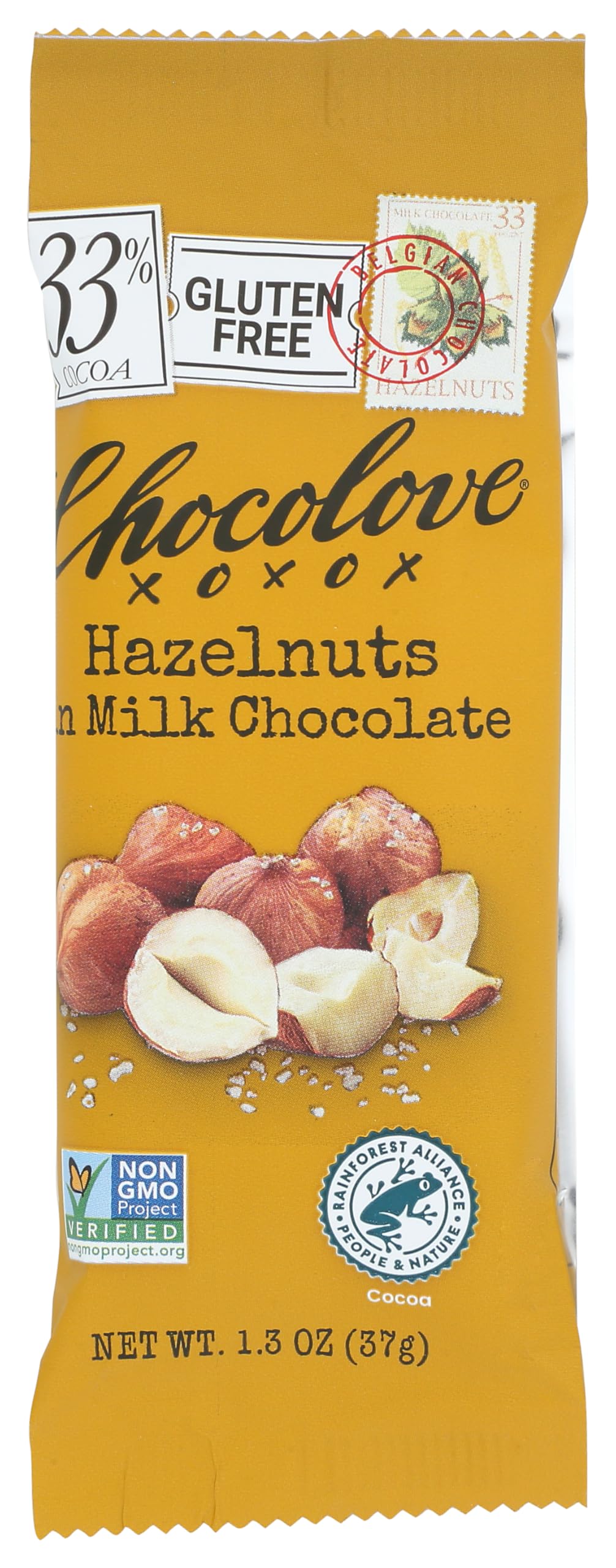 Chocolove - Mini Bar Hzlnt Milk Choc - CS of 12-1.3 OZ (Pack of 3)