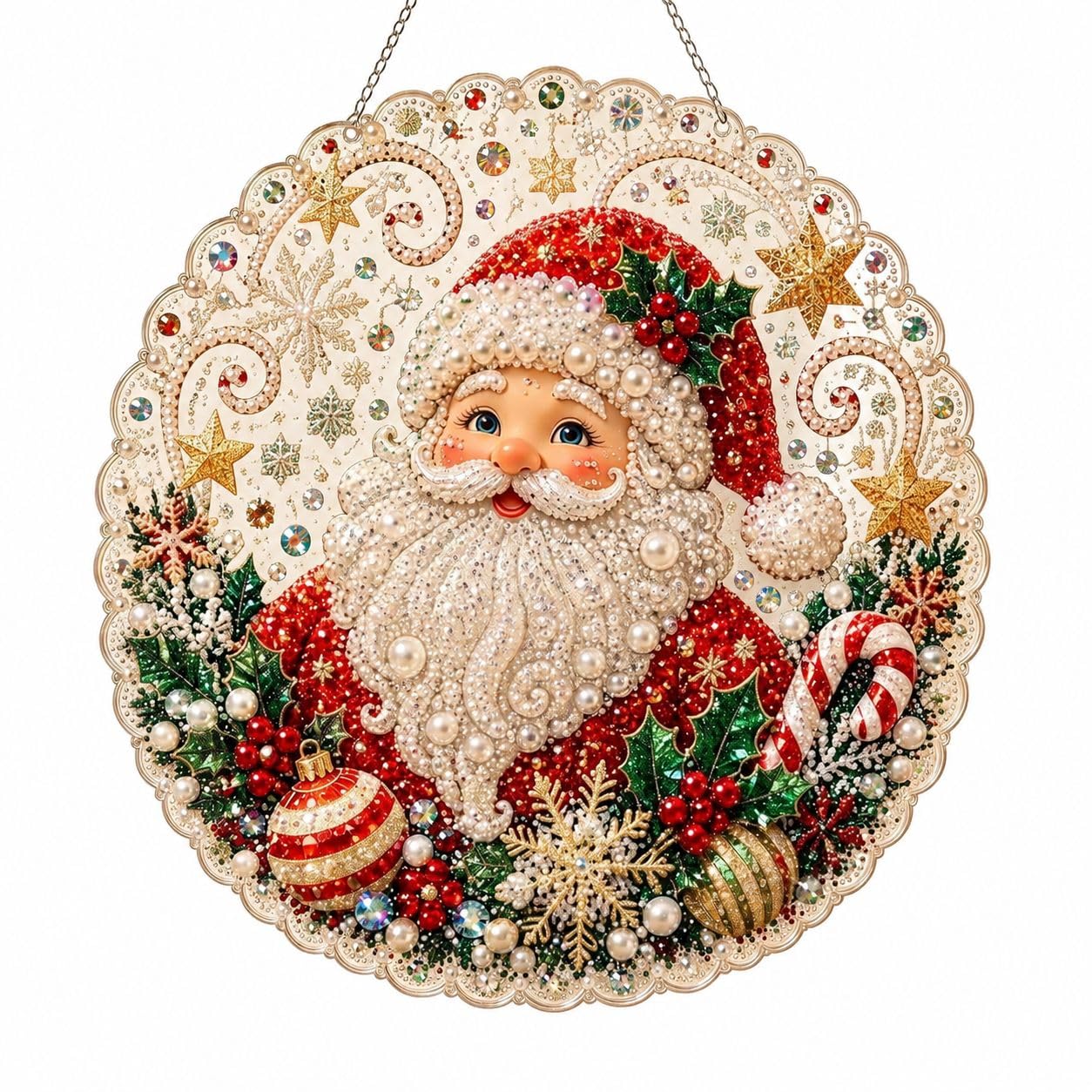 Christmas Pearl Painting Kit for Adults,DIY Diamond and Pearl Art Painting