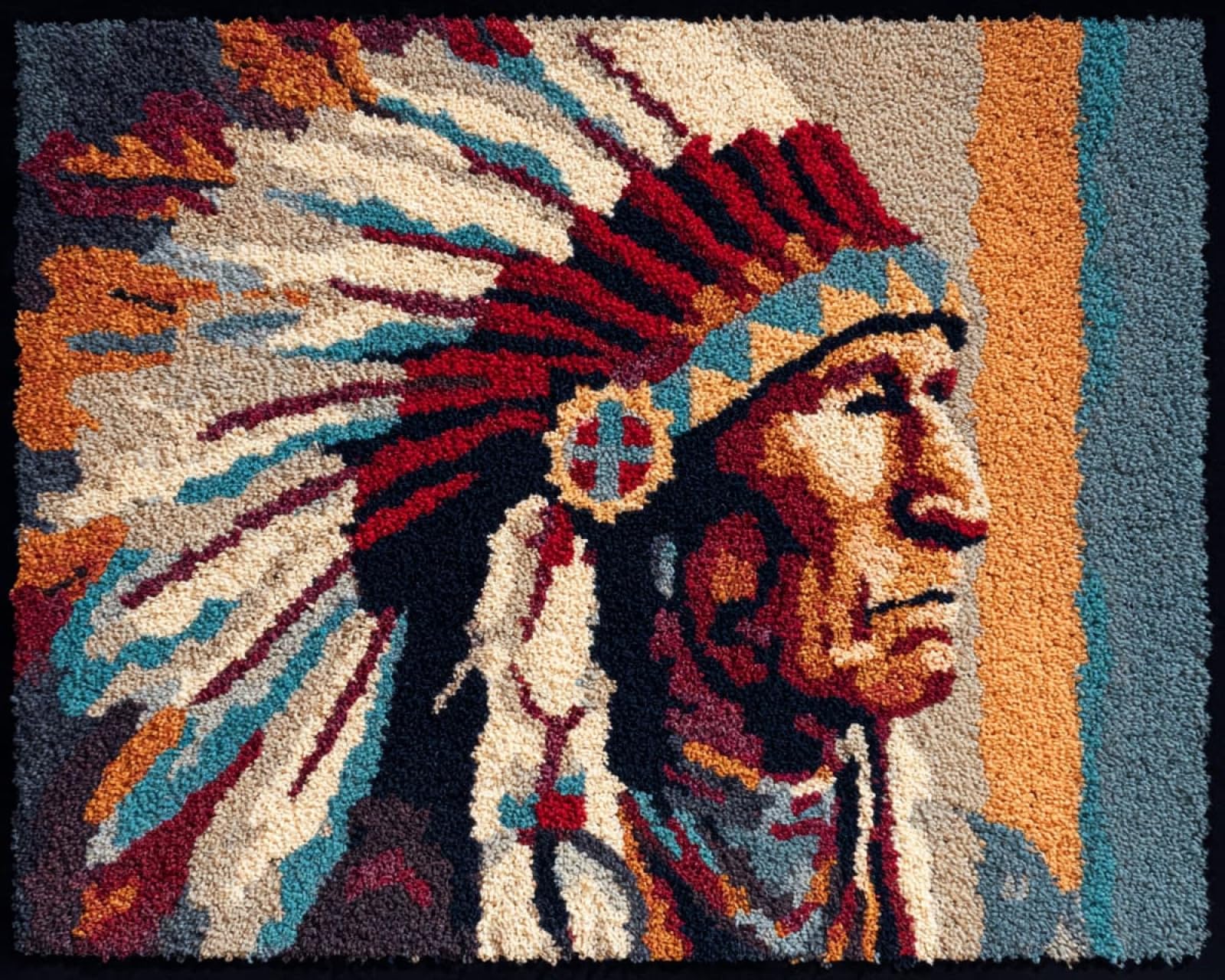 Wallphantom DIY Latch Hook Rug Making Kit for Adults,Indians
