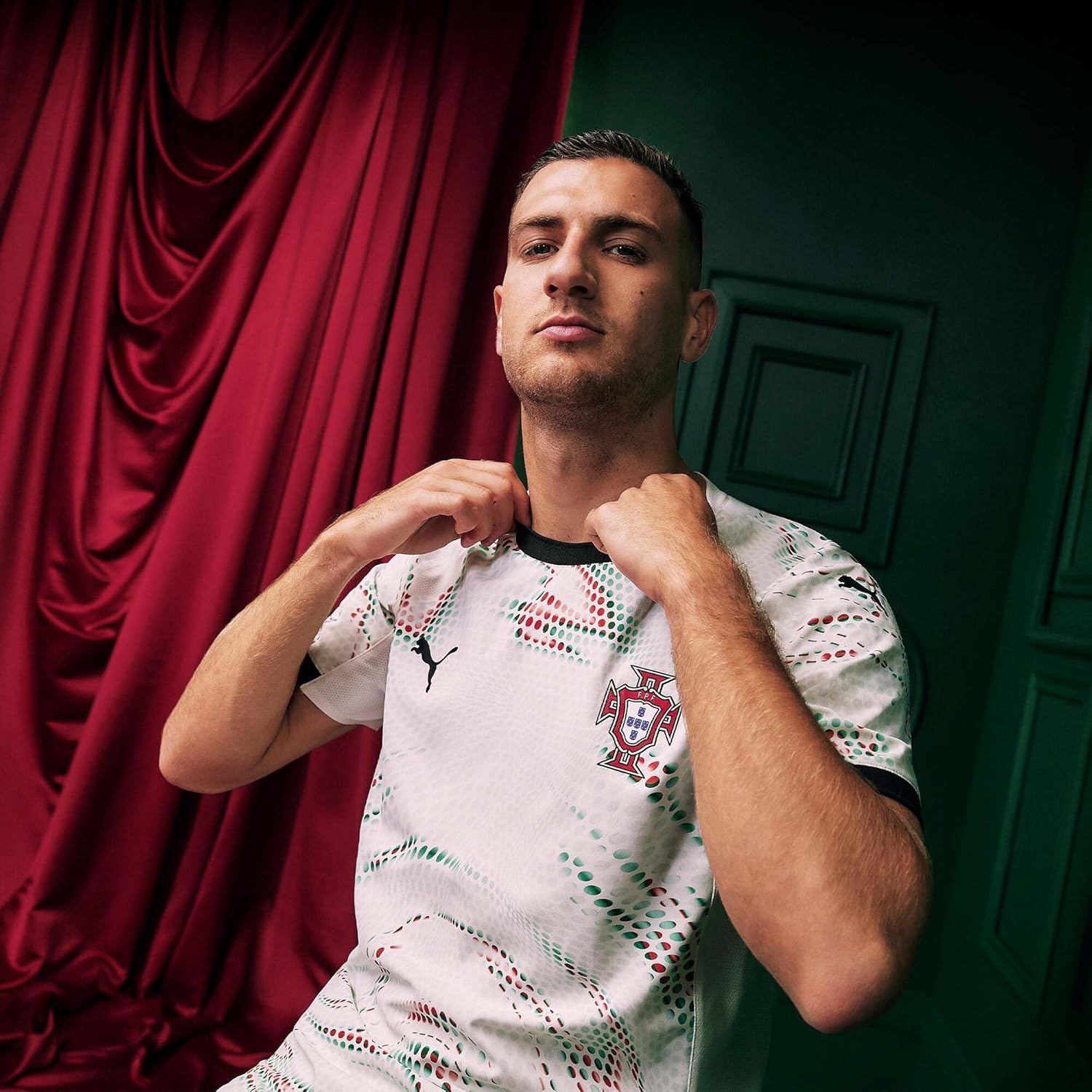 PUMA Portugal 2025 Men's Football Away Jersey | FPF Away Replica Jersey.