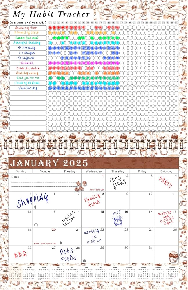 Amazon.com : 2025 Monthly Desktop/Wall Calendar/Planner - Habit Tracker - Daily, Weekly & Monthly Goal Motivational Habit Tracking Journal Inspirational - (Edition #030) : Office Products amazon-com-2025-monthly-desktop-wall-calendar-planner-habit-tracker-daily-weekly-monthly-goal-motivational-habit-tracking-journal-inspirational-edition-030-office-products