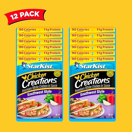 Miniatura 3 de StarKist Chicken Creations, estilo suroeste, bolsa de 2.6 onzas, paquete de 12