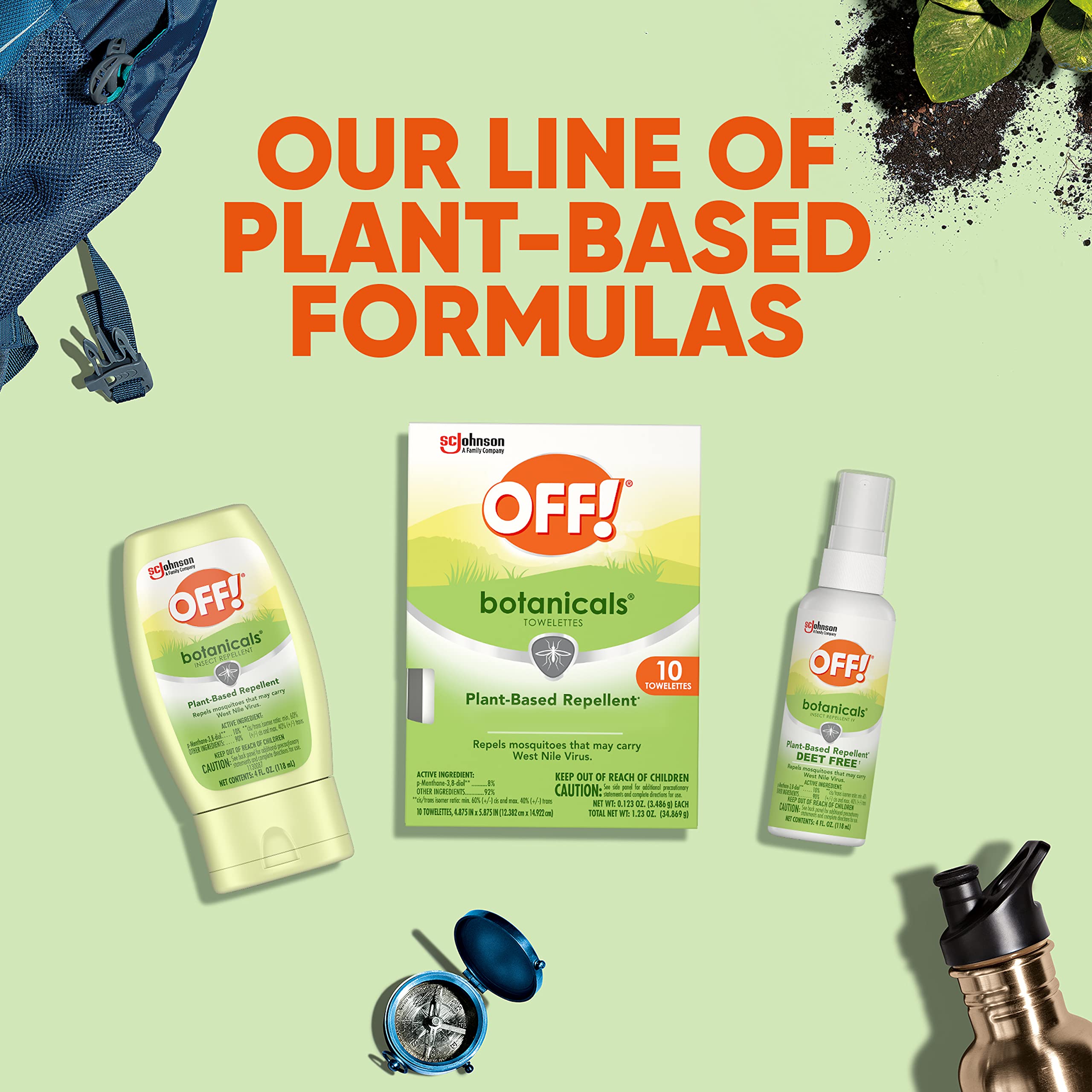 Buy OFF! Botanicals DeetFree Insect Repellent Wipes, PlantBased