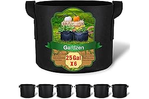 Gardzen 25 Gallon Grow Bags with Handles - Pack of 6