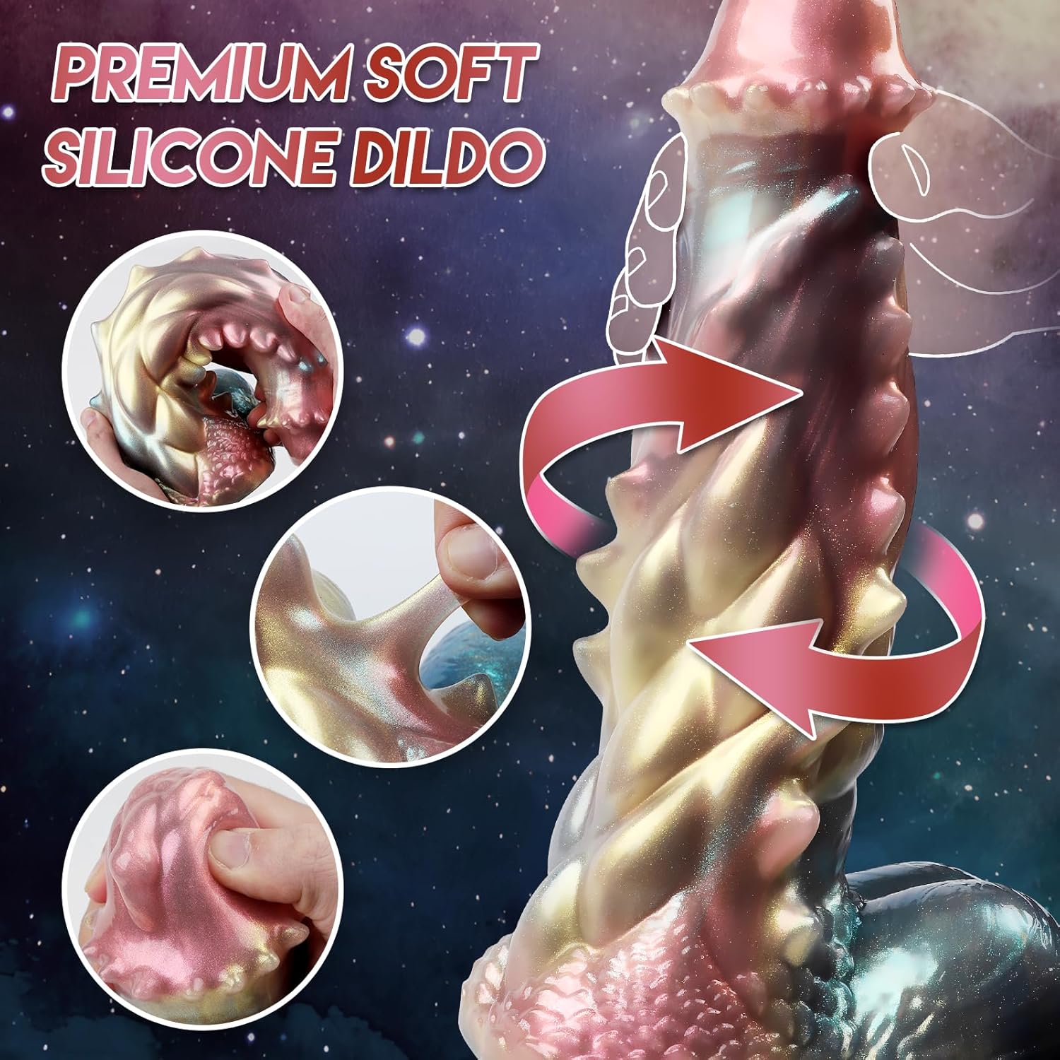 Monster Dragon Dildo Huge Thick Dildo - 11.6'' Big Fantasy Horse Anal Dildo with Strong Suction Cup, 2.91LB Giant Soft Silicone Realistic Dildo for G-Spot Anal Play, Adult Sex Toys for Women Men Gay