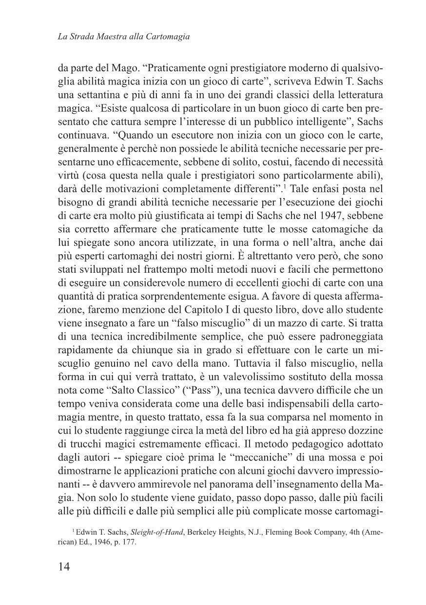 La strada maestra alla cartomagia