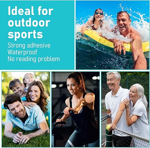 Miniatura 8 de Parches adhesivos médicos con cubierta para sensor de glucosa, 25 parches flexibles impermeables, sin pegamento en el centro, parche CGM precortado