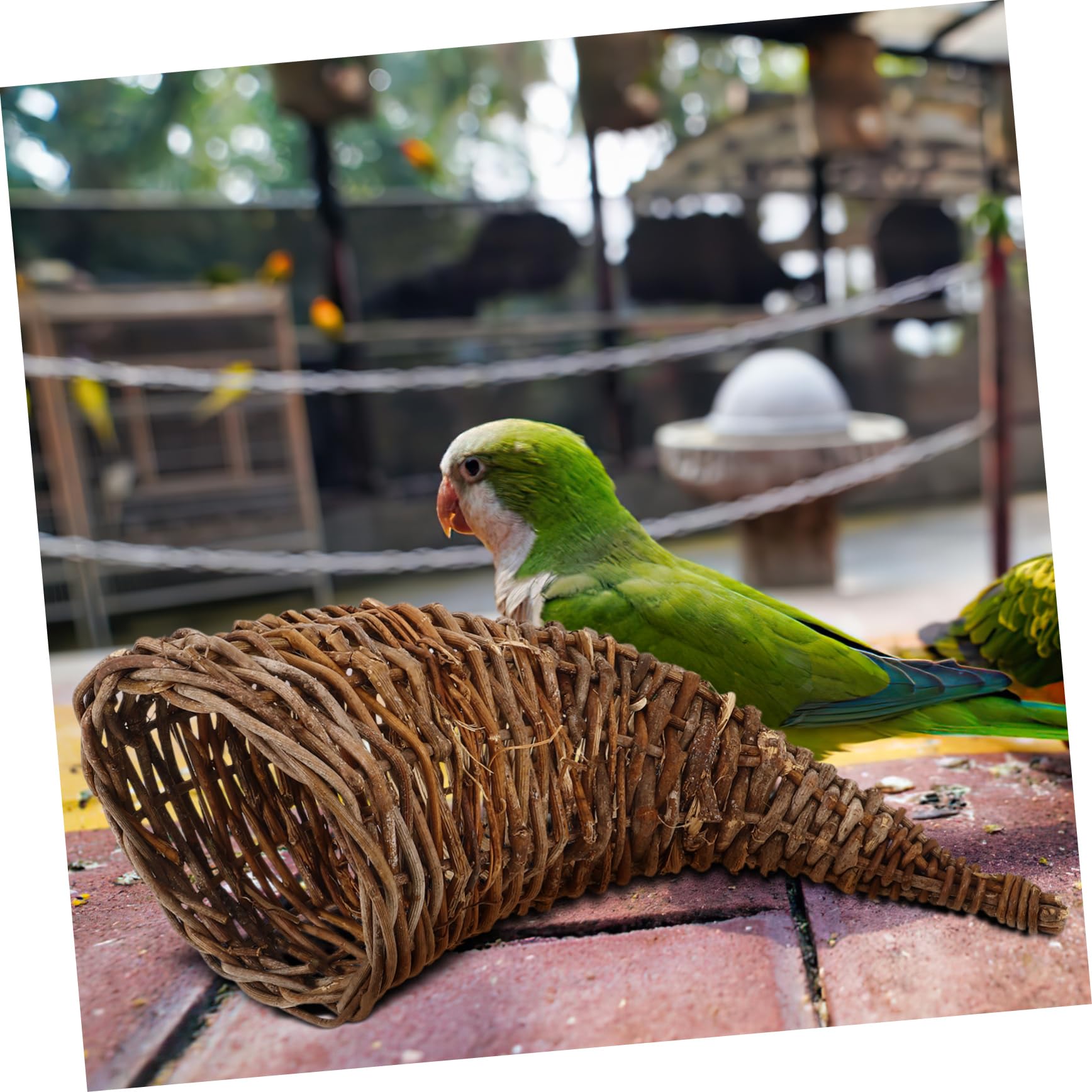 FONDOTIN Wicker Horn Baskets Handmade Rattan Cornucopia Fruit Snack Decorative Storage