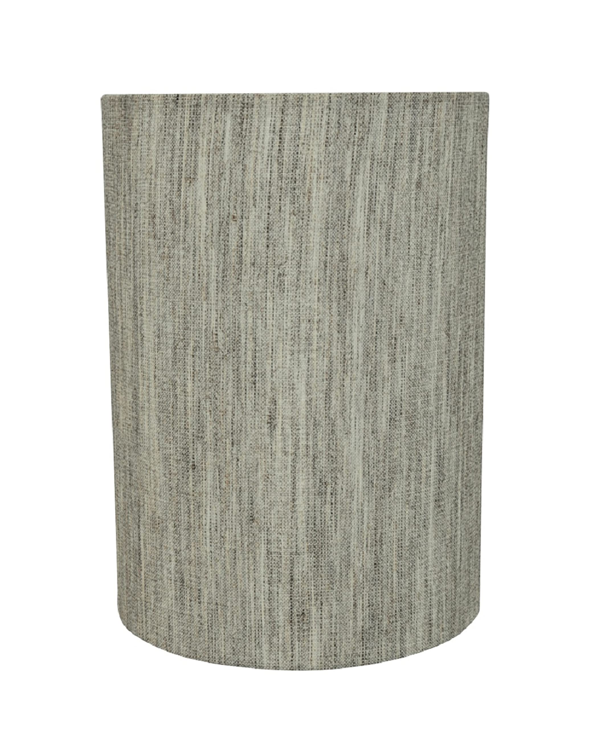 Photo 1 of Aspen Creative 31274 Transitional Drum (Cylinder) Shaped Spider Construction Lamp Shade in Light Grey, 8" wide (8" x 8" x 11")