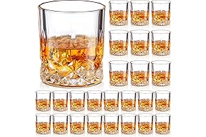 Elegant 18-Piece Old Fashioned Whiskey Glass Set