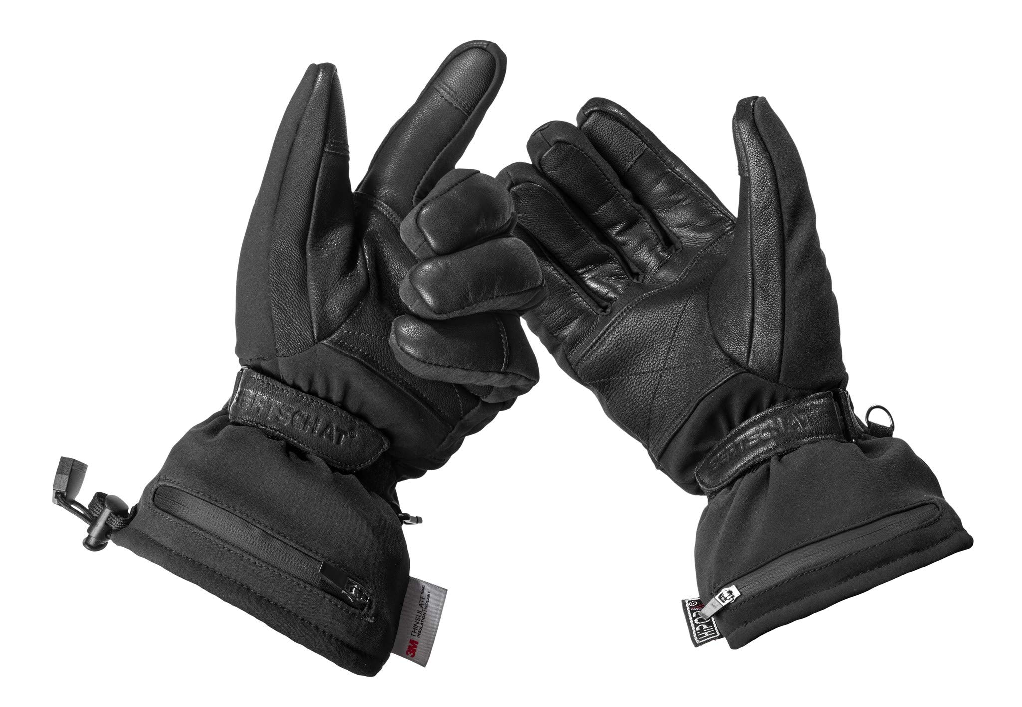 BERTSCHAT Beheizte Handschuhe PRO | Wiederaufladbar | Winterhandschuhe aus Ziegenleder für Männer & Frauen | Touchscreen | Funktioniert bis zu 8 Stunden