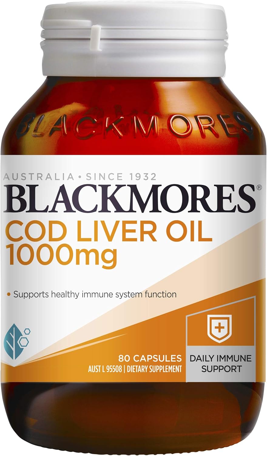 Blackmores Cod Liver Oil 1000 mg 80 Capsules, Vitamin A