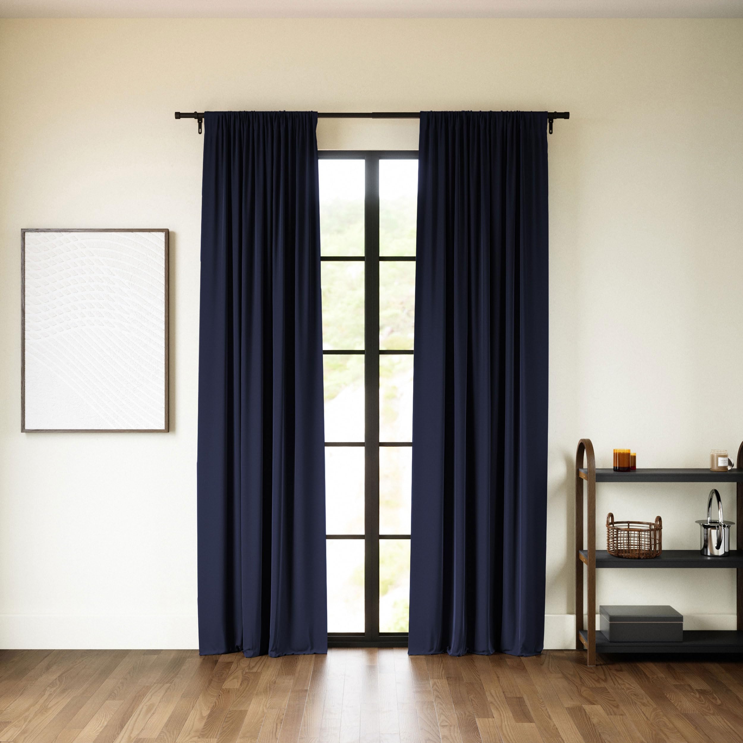 Rideaux occultants 132X160 bleu marine Umbra Twilight pour chambre