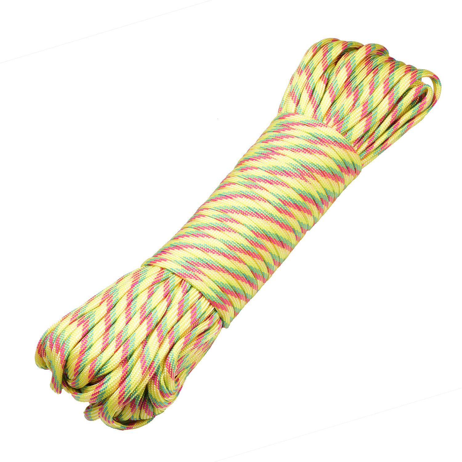 DonDon Cuerda de 30 Metros de Nylon Cuerda de Paracord Cuerda de Supervivencia para Actividades al Aire Libre, para Camping y para Manualidades 4 mm – 7 filamentos Verde Oscuro Camouflage — view 26