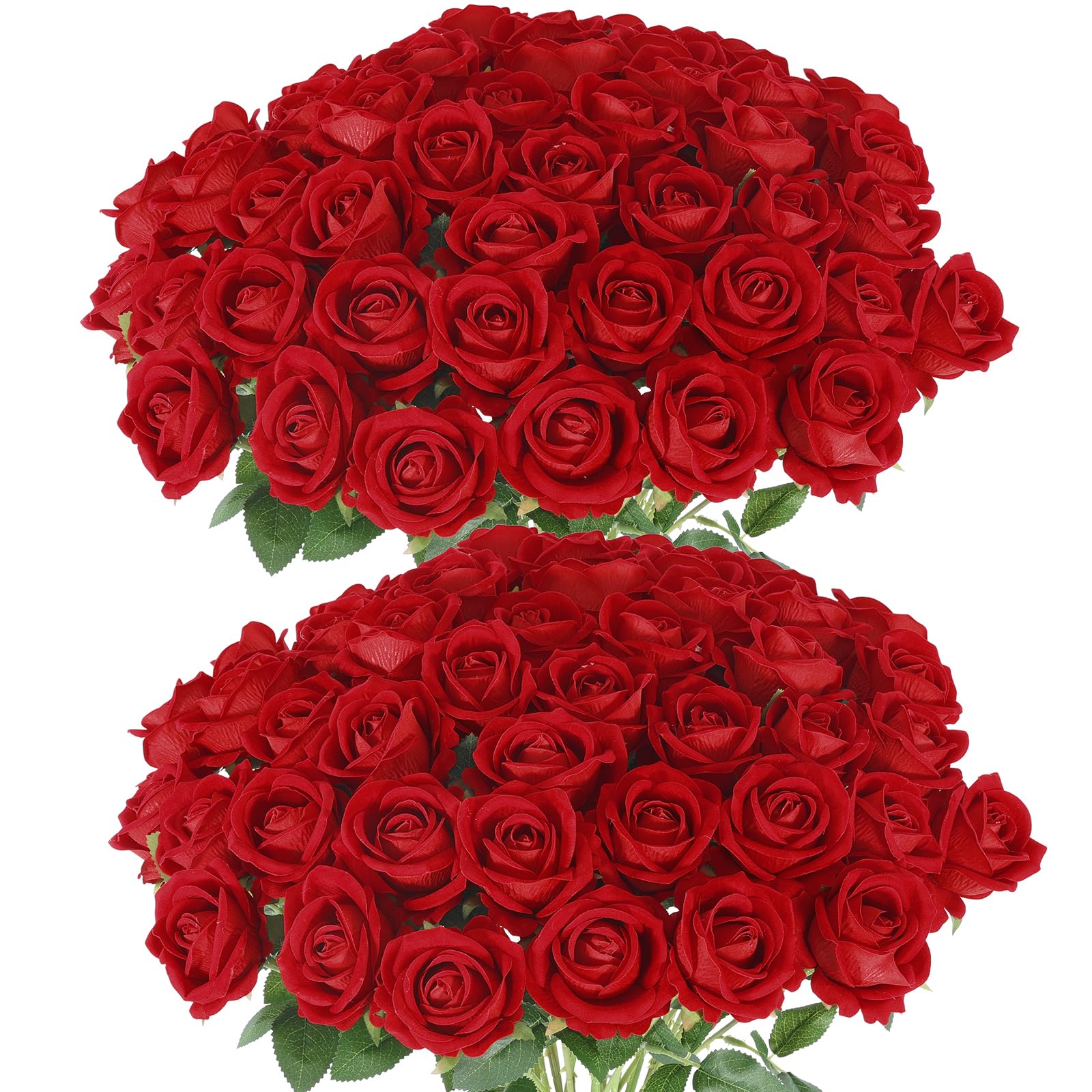 Hananona 50 Pcs Artificial Roses in Bulk