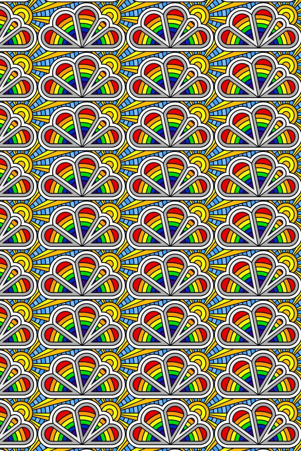 Advanced Series 3 Notebook - A5 (6x9) Medium Size Notebook Sunshine, Clouds & Rainbows